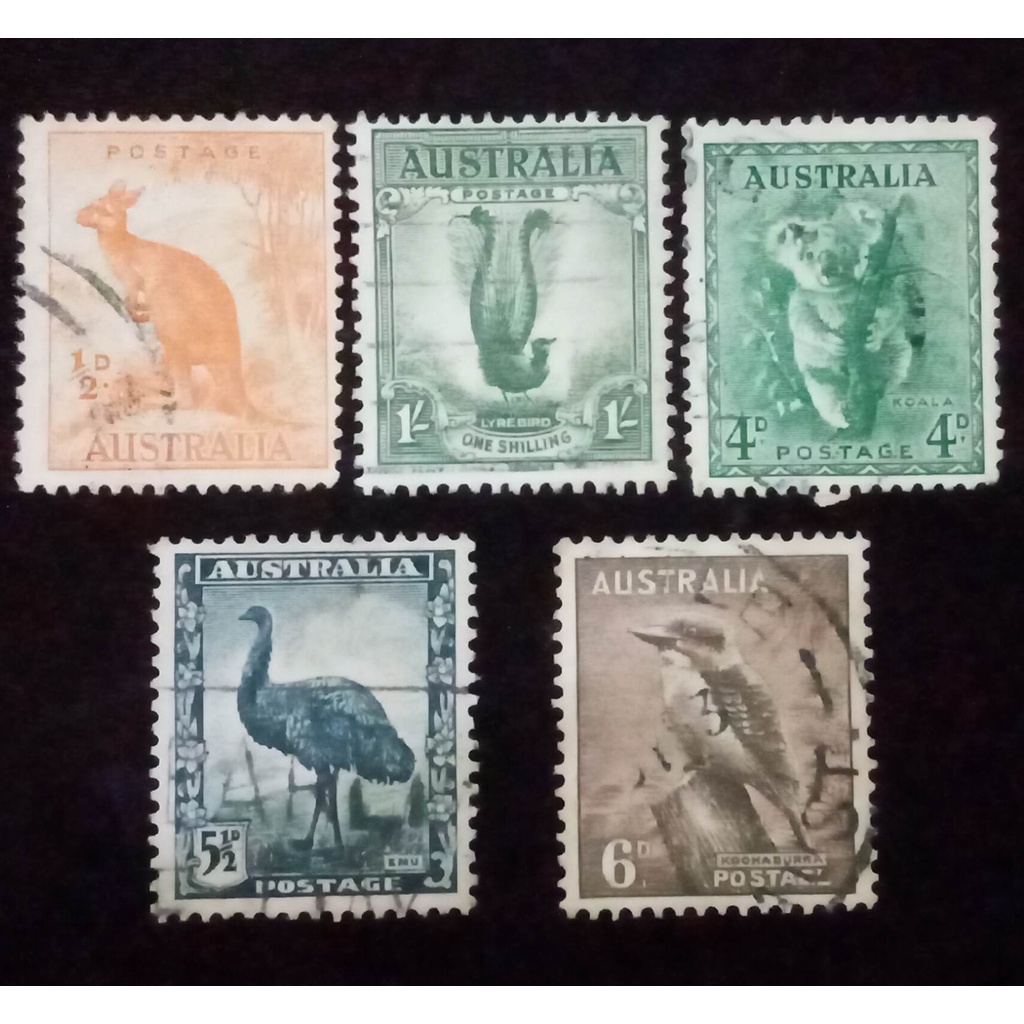 Perangko Australia 0,5-6d Seri Hewan