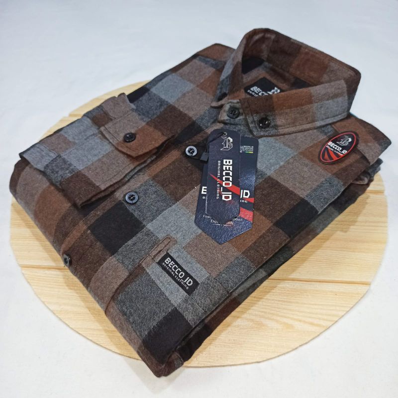 Kemeja Flanel pria - Flanel lengan panjang