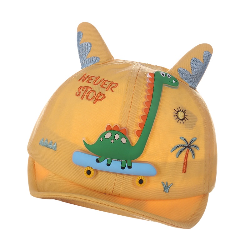 NEW Topi baseball bayi/anak unisex motif dinosaur hijau