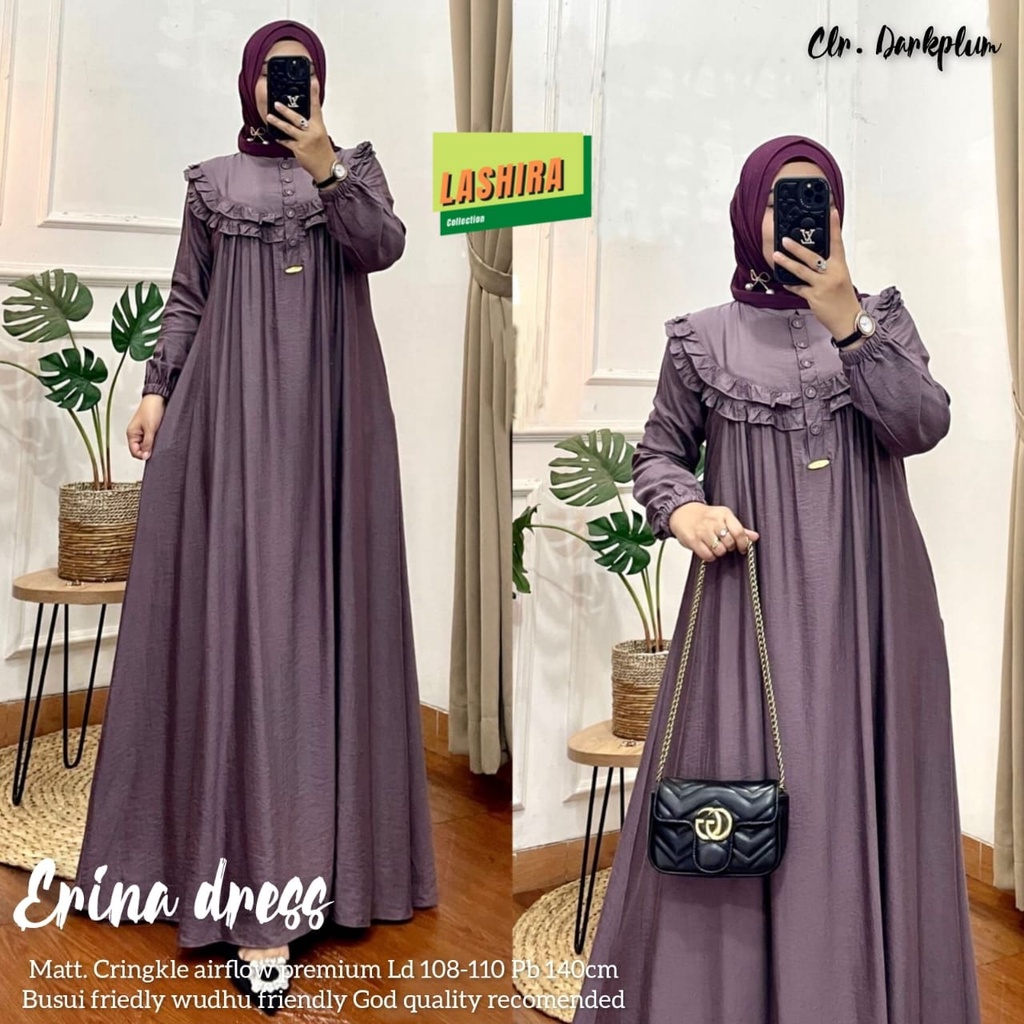 erina maxi maxy dress dres pakaian baju gaun gamis syari jumbo big size ld 110 xxl busui friendly perempuan wanita cewek cewe remaja dewasa muslim muslimah asli ori premium original pesta kondangan nikahan murah mewah elegan kekinian terbaru termurah cod