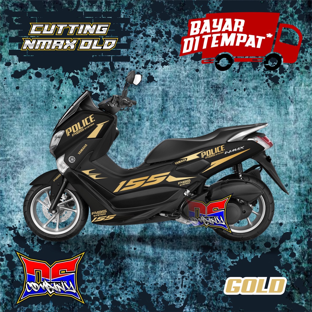 Cutting Sticker Nmax Lama Aksesoris Motor Lis Body Stiker Striping Strip 31 Variasi Police Abs Syste