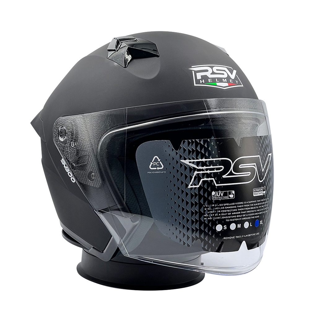 Helm RSV SV300 Solid Double Visor Black Doff