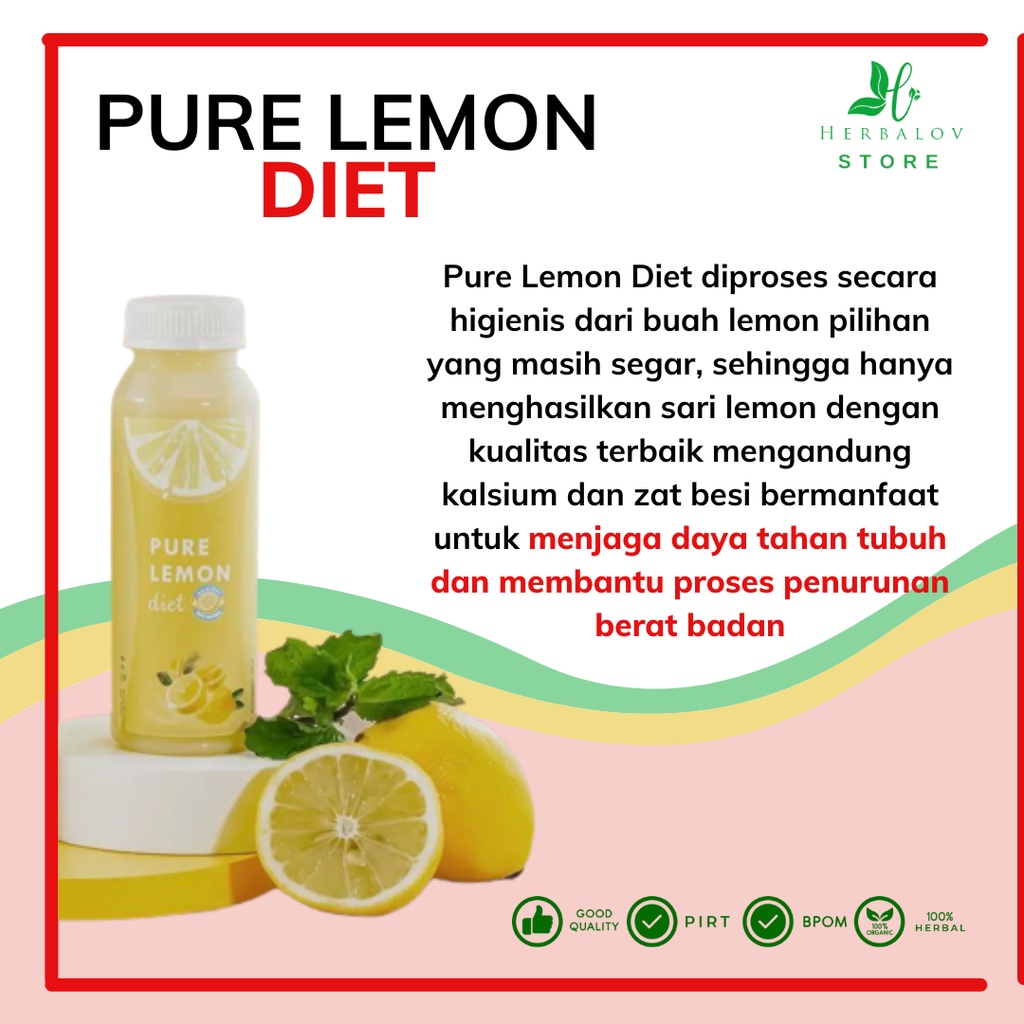 

Herbalov Pure Lemon Diet Menurunkan Berat Badan Sari Lemon Murni 100%