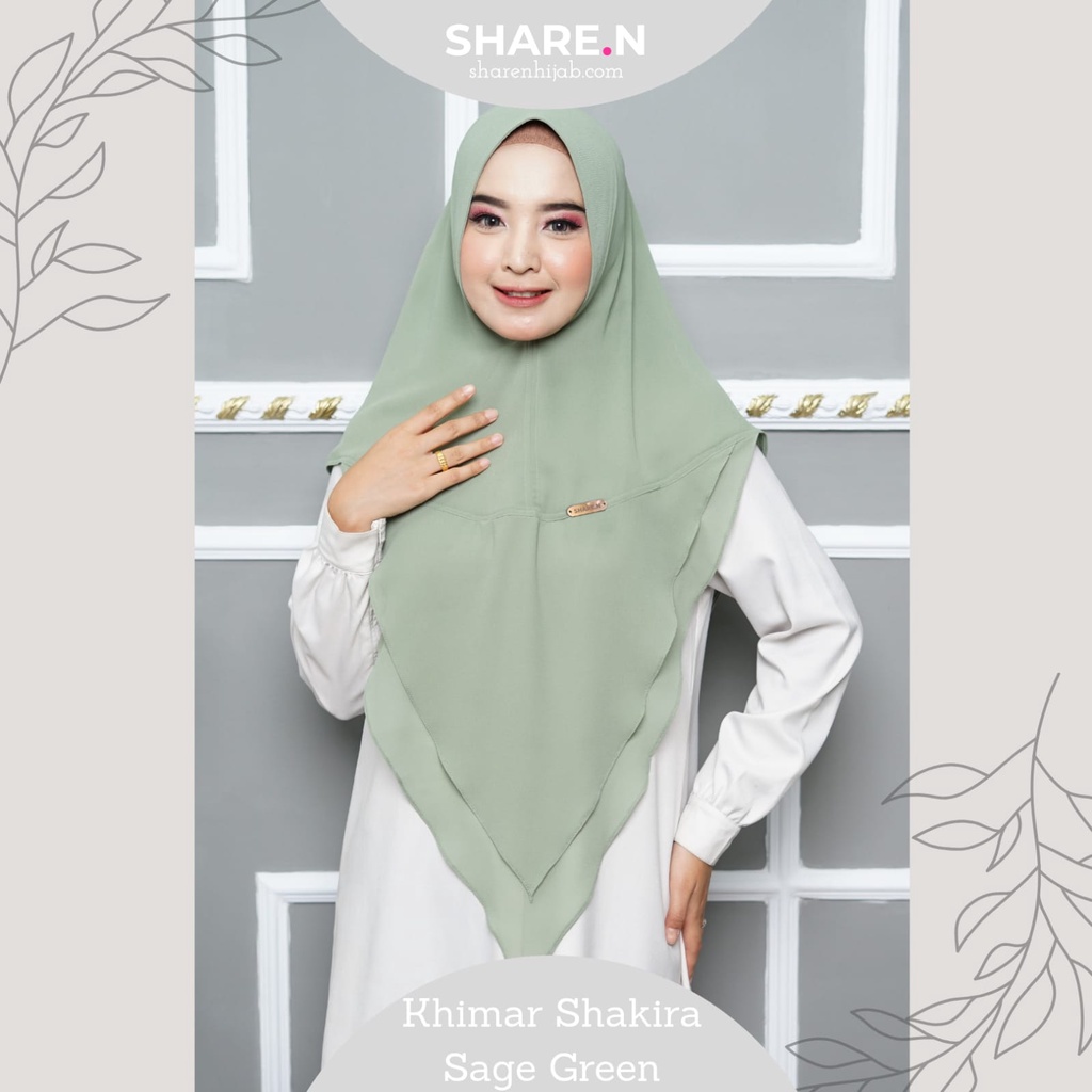 Khimar Shakira Ceruti 2 layer Sharen Hijab