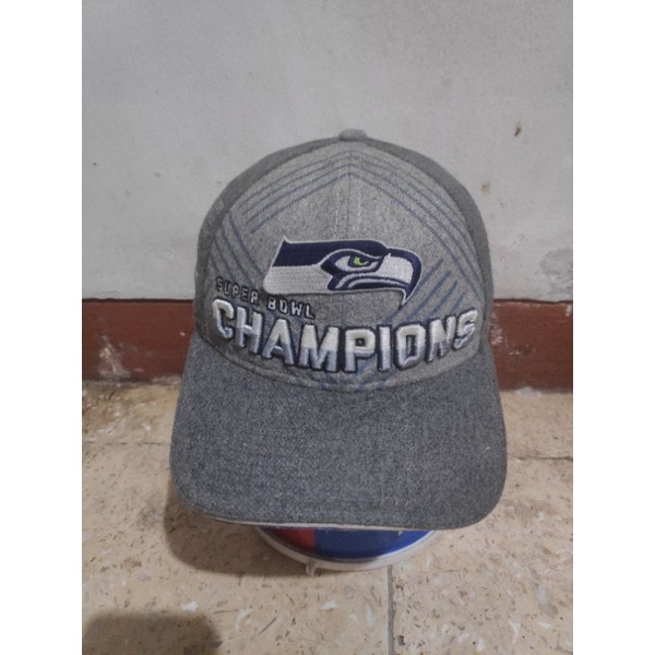 Topi new era x NFL seahawks champion original second bekas
