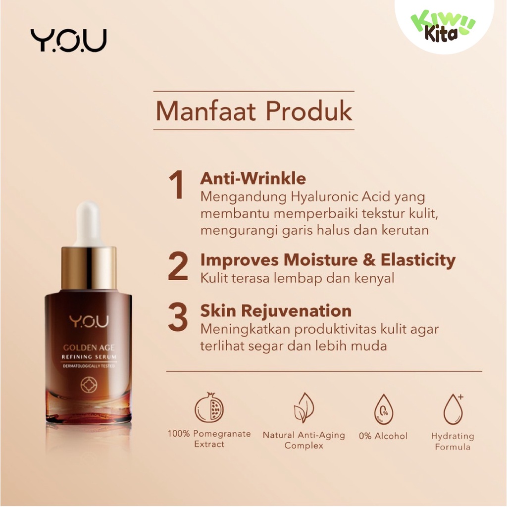 YOU Golden Age Refining Serum | Hyaluronic Acid | Serum Anti Aging | Anti Wrinkle | Collagen
