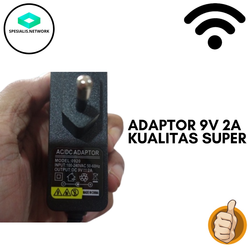 ADAPTOR 9 VOLT 2 AMPER