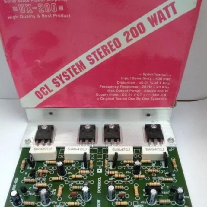 Kit Amplifier Power Ampli STEREO OCL 200W 200WATT UX200 UX-200 pcmelektrob9090