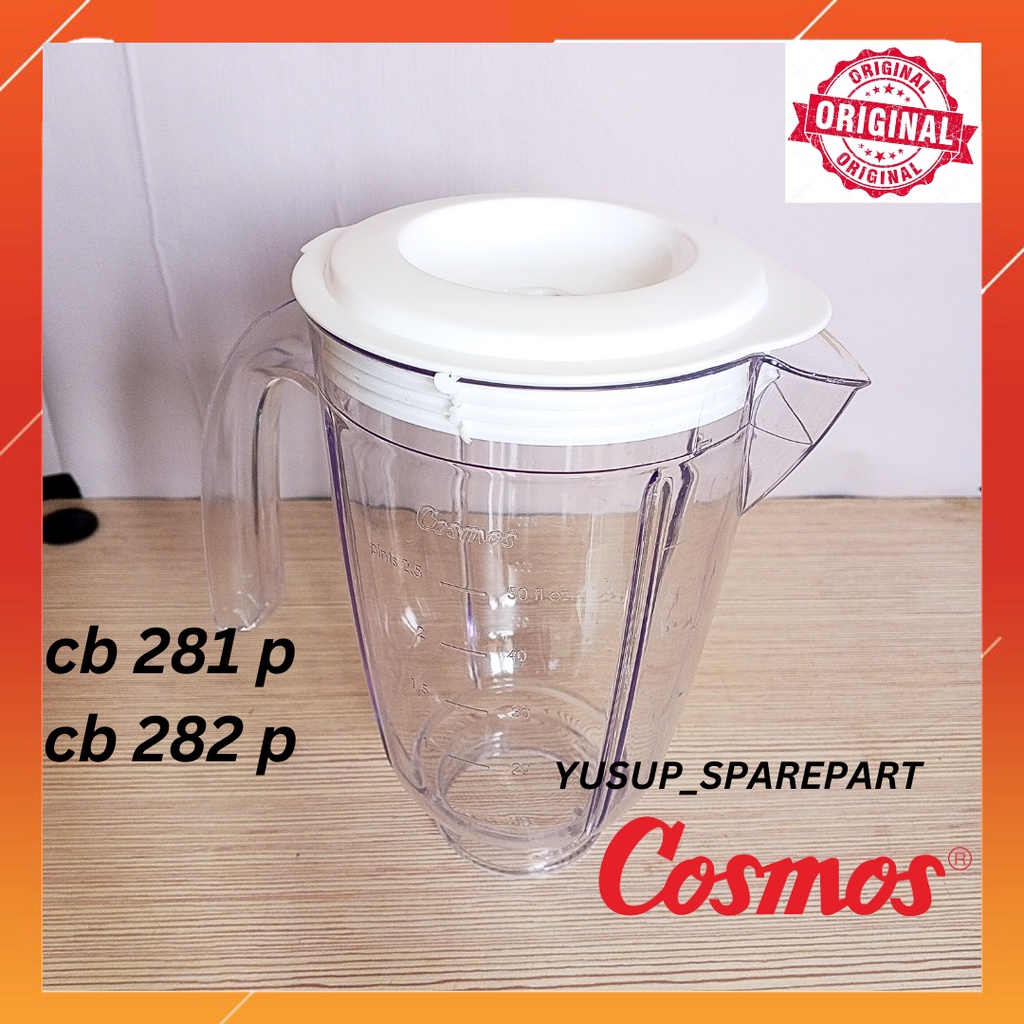 Gelas blender cosmos ORIGINAL + tutup Type CB 282 P CB 281 P.