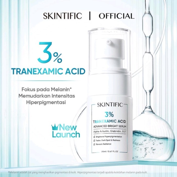 SKINTIFIC FACE SERUM TRANEXAMIC 3% BRIGHTENING SERUM  SKINTIFIC 20ML
