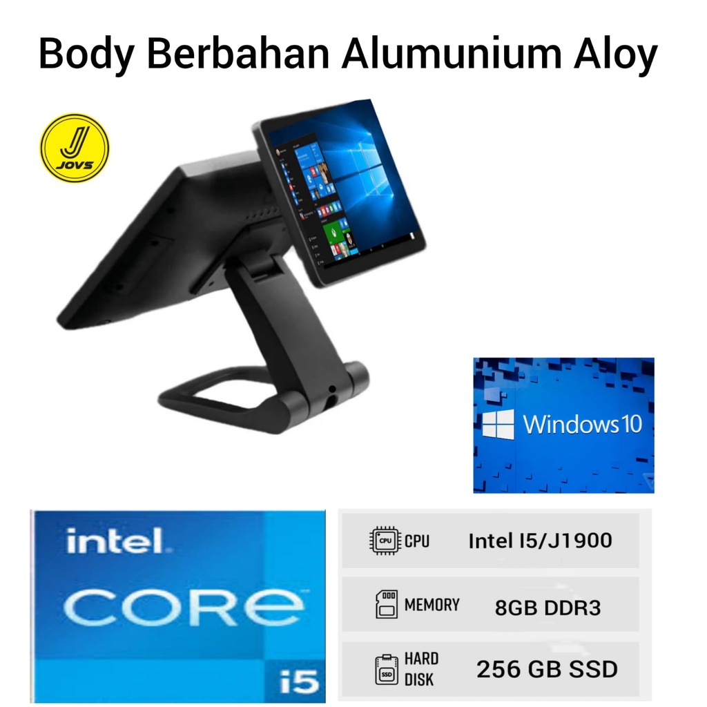 Mesin kasir PC All in One Core i5 Touchscreen Dual Layar