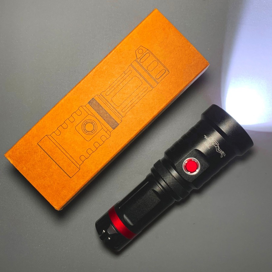 Senter LED Selam Anti Air XHP 70 Cree Compact baterai 26650 | 18650