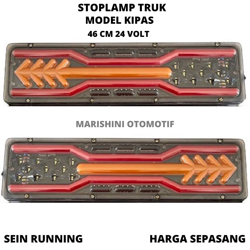 Lampu Variasi Stoplamp Sein Running Rem Belakang Model Y Kipas Mobil Truk Truck Canter Tronton Fuso 