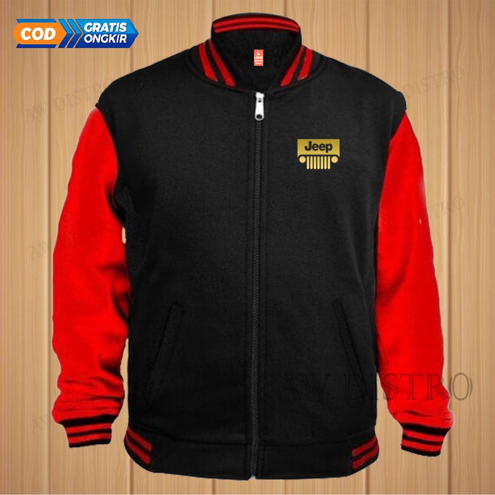 COD Jaket Baseball Varsity Distro Jeep Text Gold Premium Quality