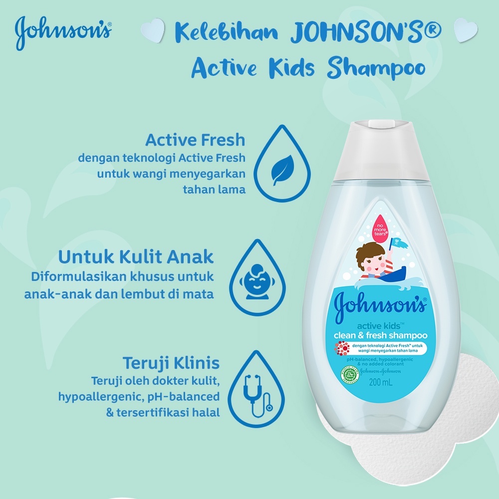 JOHNSON'S Baby Shampoo | Gold| Active fresh| Soft&amp;Shiny - Shampo Anak-anak 100ml