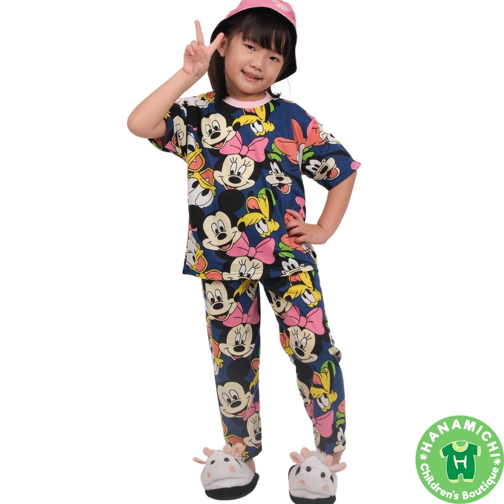 Hanamichi OSRI.CP Setelan Baju Tidur Anak Motif Kartun Full Print