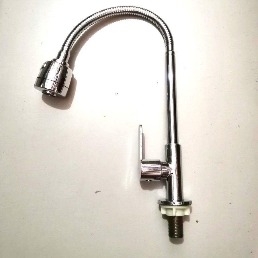 Kran Bak Cuci Piring Kran Fleksibel (Meja) Tembaga Kuningan Drat 1/2"