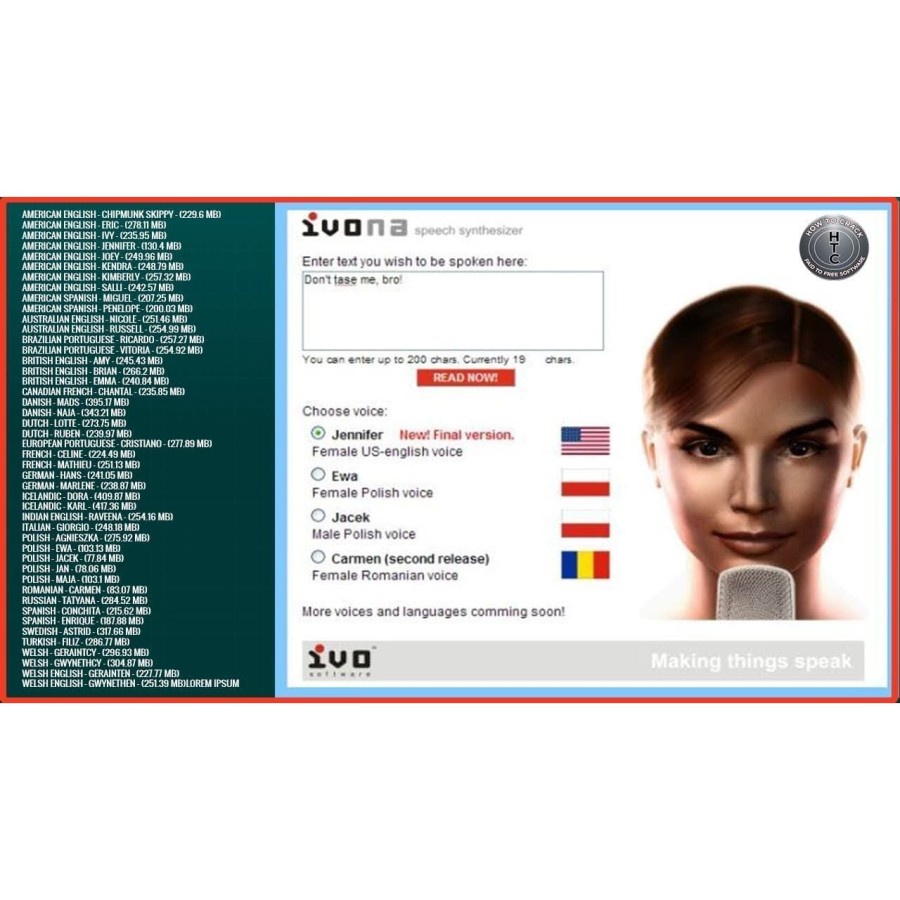 Text to Speech All voices Flashdisk 16GB