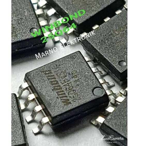 Terbaru IC WINBOND 25Q64 IC EPROM FLASH SPI 25Q64FVSSIG 8MB IC MEMORY 25Q64