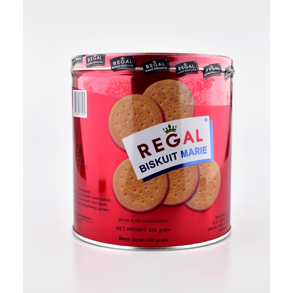 

BISKUIT SUSU REGAL MARIE BISCUIT KALENG 550 GR