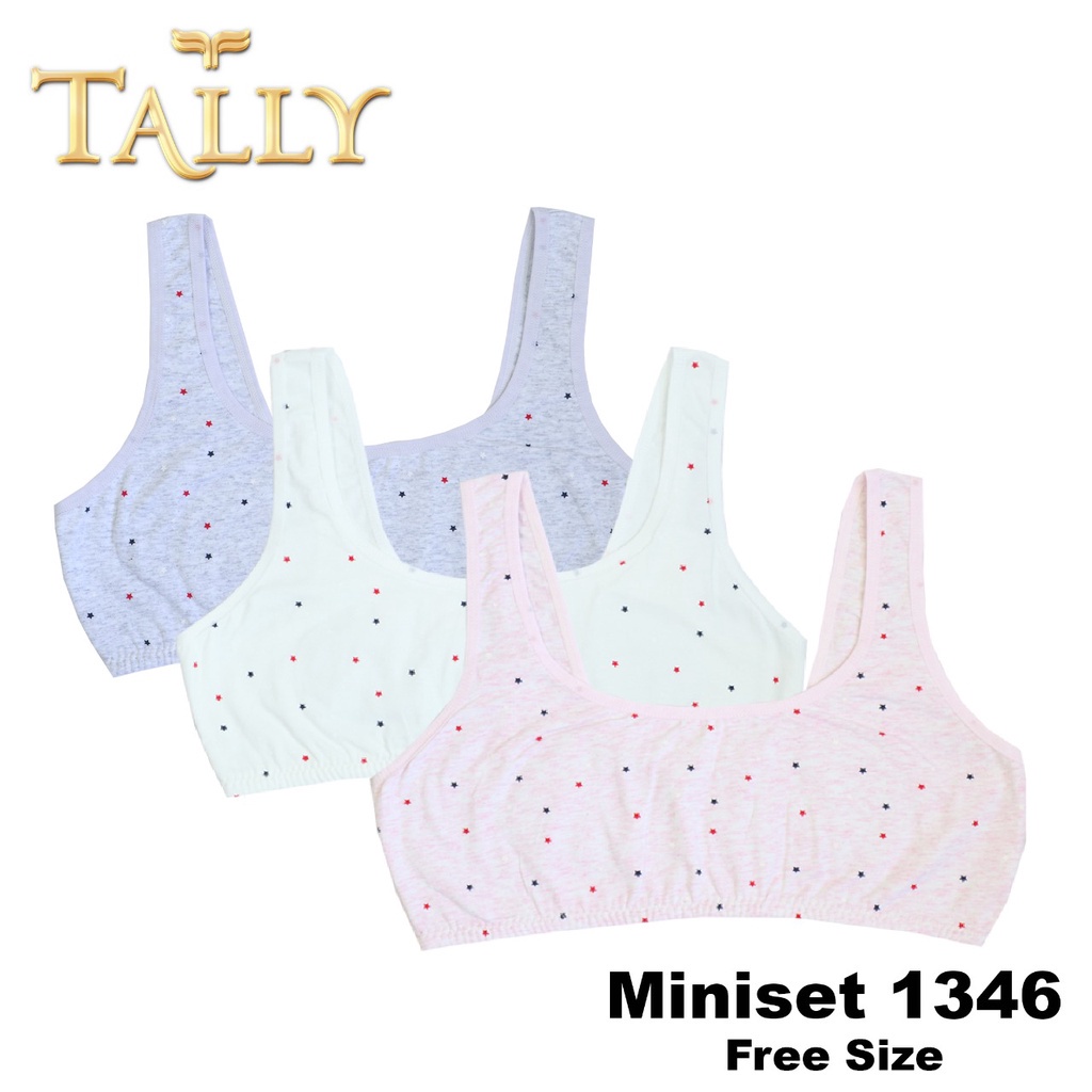 MINISET 1346 TALLY - MINISET TALLY 1346 - TALLY Miniset Anak Bahan Katun Size Besar Minibra Anak Step 1 Motif Bintang M 1346TALLY Miniset Step 1 Anak Perempuan 1346 Polkadot Nyaman di Pakainya MINISET ANAK TALLY KATUN 1346