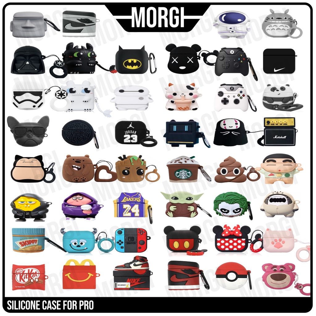 Case Airpods Pro Premium Lucu 3D Toothless Boba Baymax Hitam Nintendo Xbox Airpro 2 Inpods 13