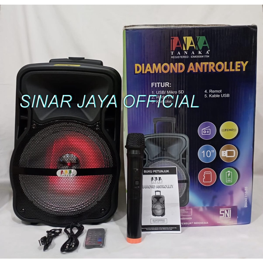 SPEAKER PORTABLE TANAKA DIAMOND ANTROLLEY 10 TANAKA 10INCH ANTROLLEY10