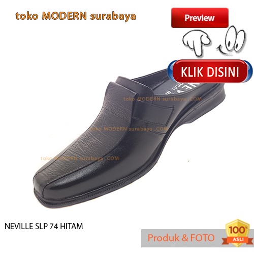 Sepatu sandal pria slip on sepatu casual kulit SLP 74