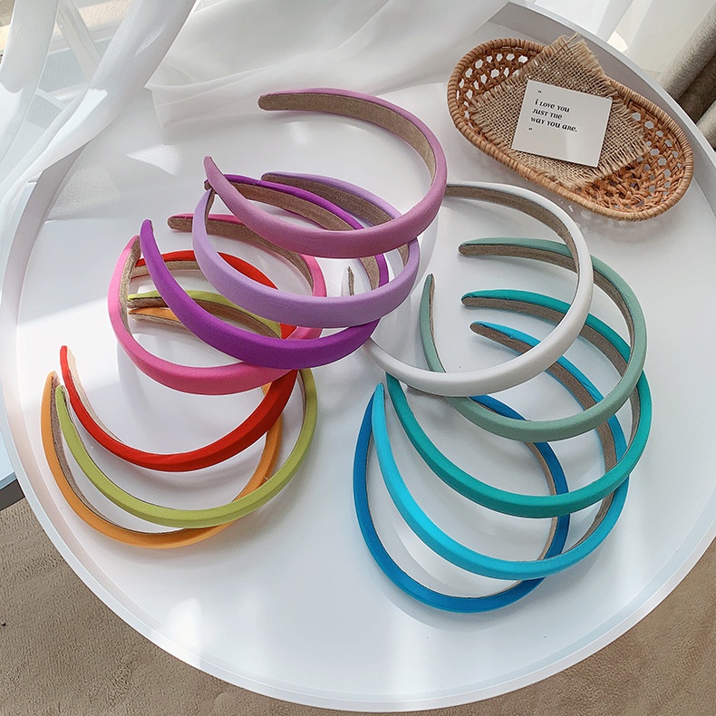 SLIM HEADBAND BANDO KOREA MODEL TIPIS BENDO KAIN POLOS WARNA SOLID HAIRBAND RAMBUT ONE COLOR AKSESORIS