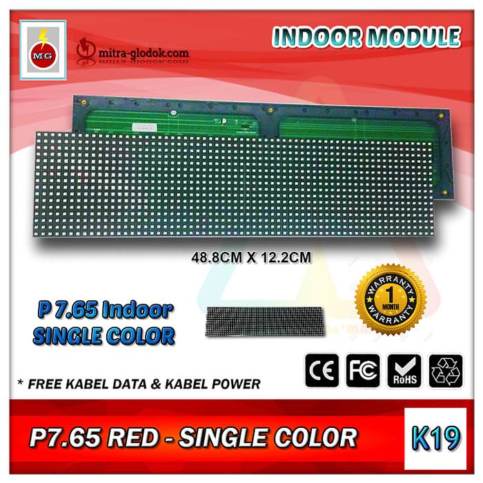 PANEL P7,62 P7,65 MODUL INDOOR MERAH RED LED DISPLAY RUNNING TEXT -K19