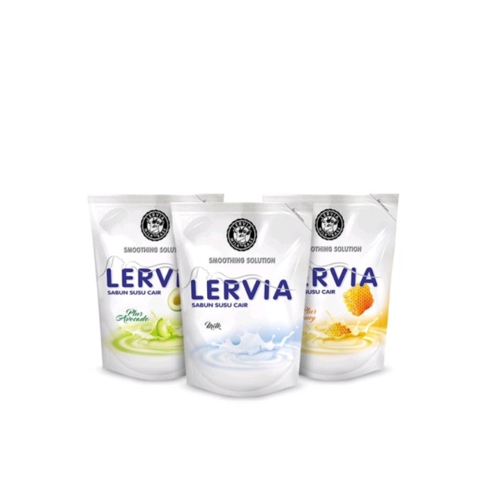 LERVIA BODY WASH SABUN MANDI CAIR AVOCADO HONEY MILK SABUN MANDI 400ML