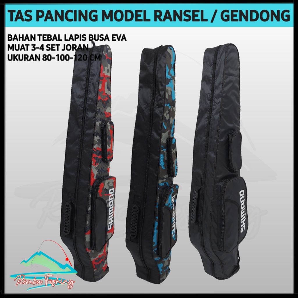 Tas Pancing Jumbo Murah Ransel 4 Joran 80cm 100cm 120cm Busa Eva