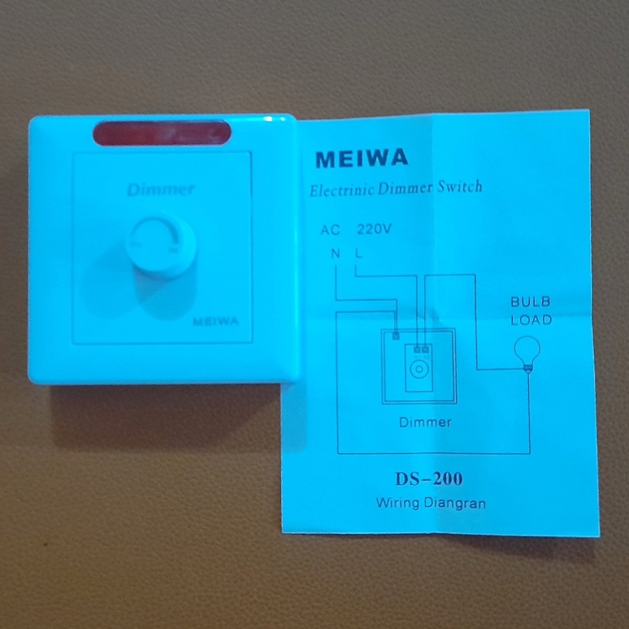 Dimmer Lampu Meiwa AC 220 V/Saklar Pengatur Cahaya Lampu