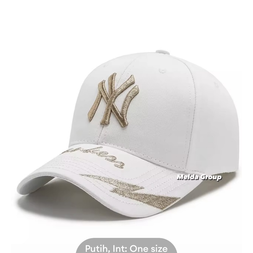 New York Yankees Topi Baseball NY Cap Casual Sport Pria Wanita-Yankes putih