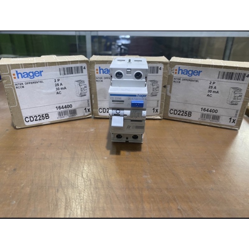 ELCB HAGER 2pole 25A 30Ma pengaman arus listrik cd255B