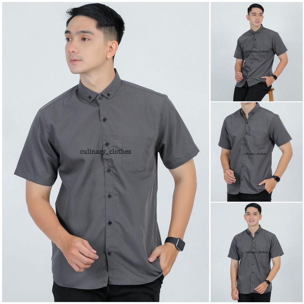 KEMEJA PRIA MENS POLOSAN LENGAN PENDEK COOLMAN PAKIAN PRIA CASUAL PAKAIAN DINAS PNS KERJA SIZE MLXL