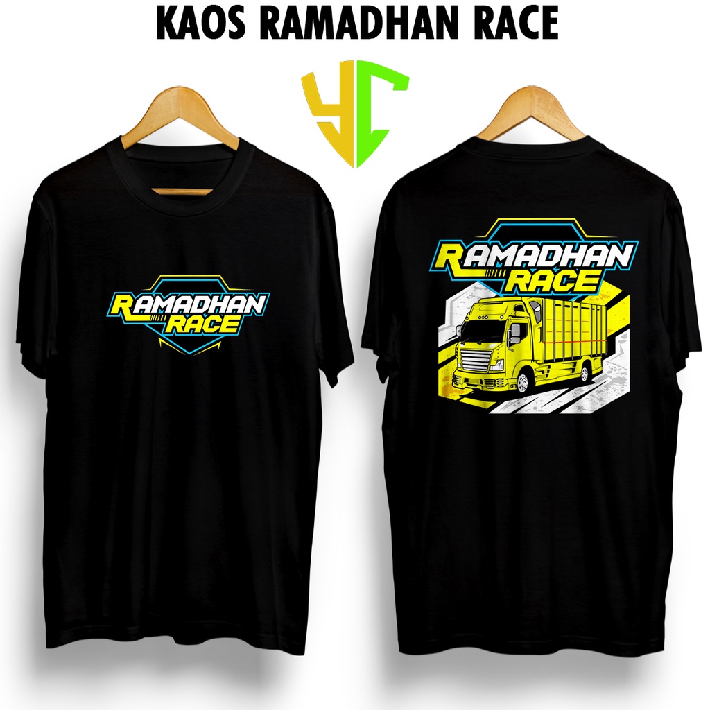 Youniso Custom T-Shirt Kaos Mobil Truk Ramadhan Race Kaos Driver Muda | Baju Kaos Pria Motif Mobil T