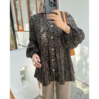 004 Mirsany blouse/ baju kemeja tingkat bahan shakila