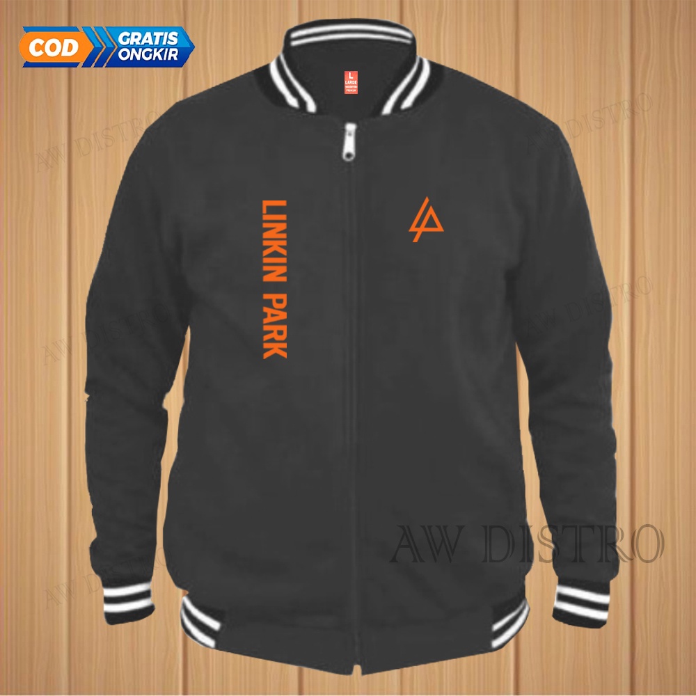 COD Jaket Baseball Varsity Distro Lp Kirka Text Orange Premium Quality