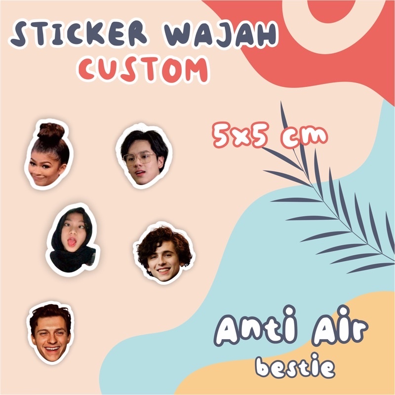 

STIKER WAJAH CUSTOM || STIKER TUMBLER || FREE CUSTOM || MIN ORDER 10 PCS || BACA DESKRIPSI