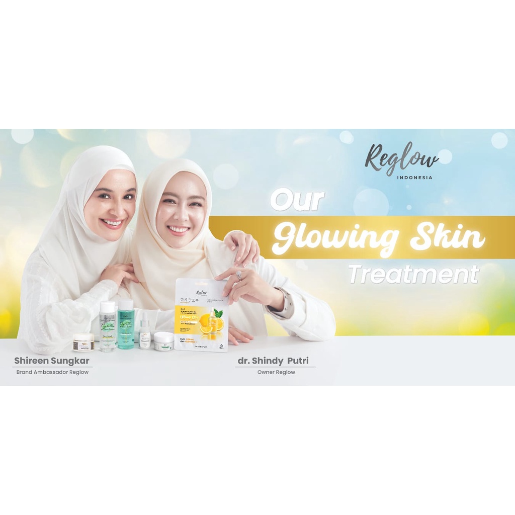 Reglow Paket Lengkap Korean Glass Skin Series Dengan Serum - Night Cream untuk Flek hitam kulit Kusam dan Jerawat