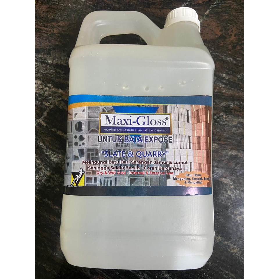 Maxi-Gloss Coating Pelindung Batu Bata Ekspos dan Batu Alam 5L