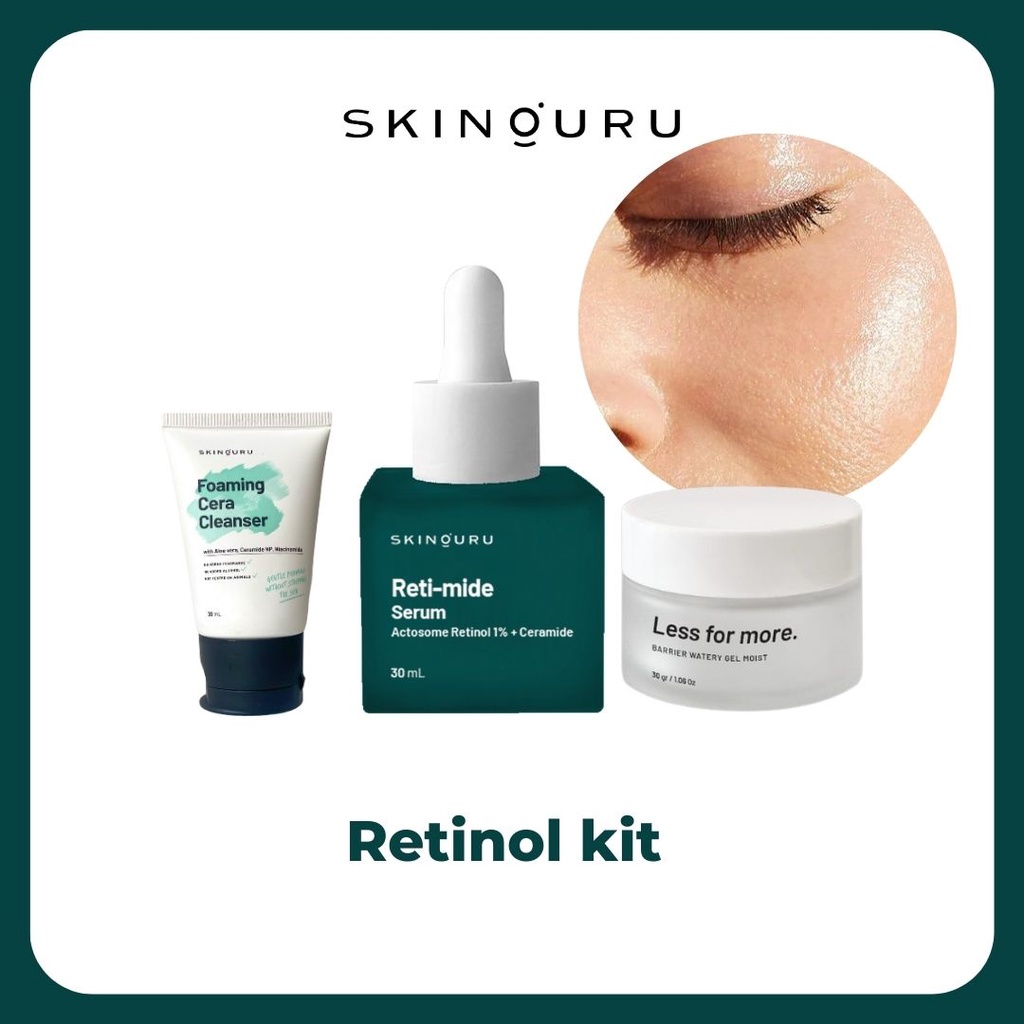 Skinouru Retinol Kit / Anti Aging Set / Anti Aging / Retinol Set / Facial Wash - Serum - Moisturizer