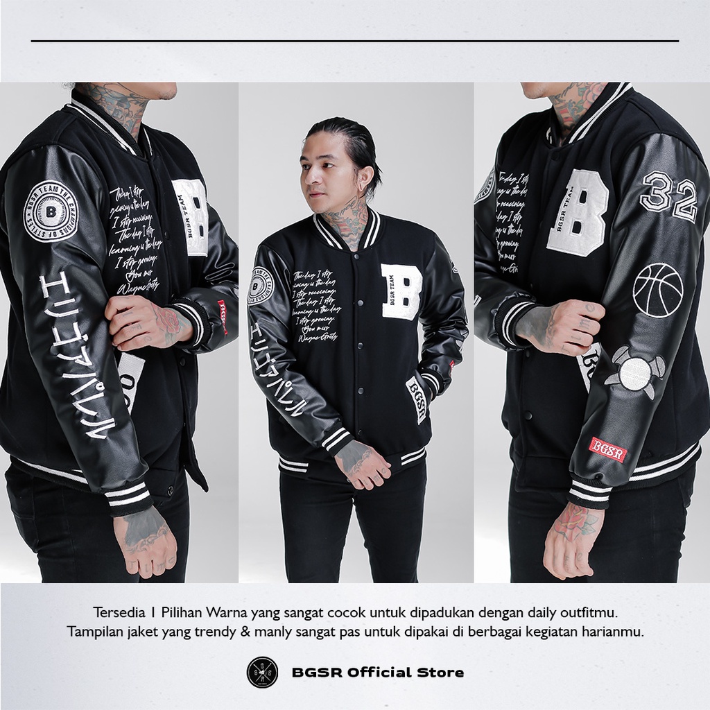 Jaket Baseball Varsity Jacket Windbreaker Bordir Tebal Adem Star X06