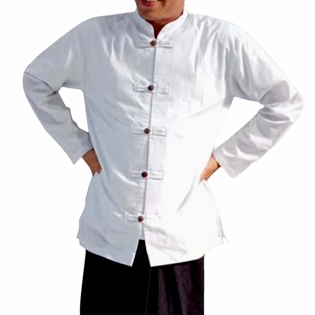 Baju Koko Model Shanghai Putih Polos