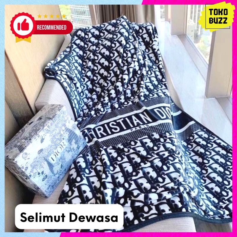 Selimut Dewasa Bulu Halus Motif Ukuran Jumbo Premium 150x200cm FREE BOX