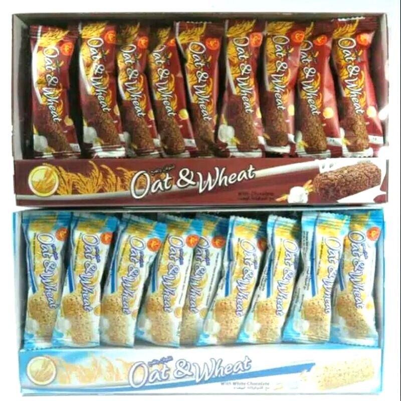 OAT CEREAL BAR BISKUIT GANDUM OAT &amp; WHEAT 30 PCS COKELAT SUSU CHEN LIANG JI SEREAL BAR