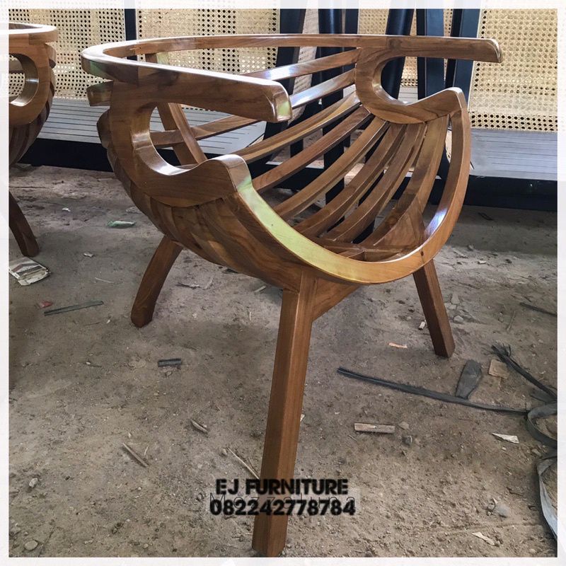 Kursi Santai Teras Jati Kursi Unik kayu Jati Kursi Keranjang Jati