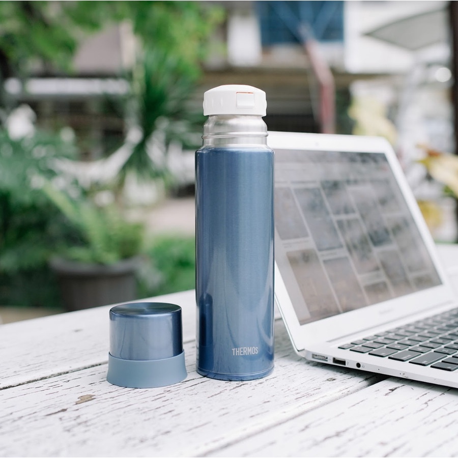 Thermos Vacuum Insulated Bottle with Stopper Misty Blue - 500ml