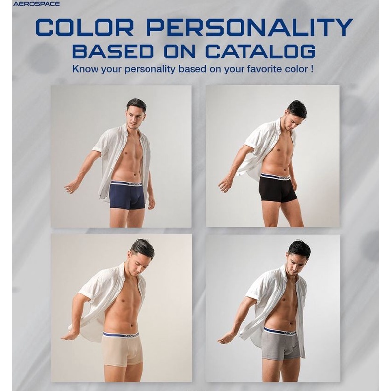 AEROSPACE Boxer Brief Pria CelanaDalam Underwear Katun Polyester 1 pcs Celana Dalam